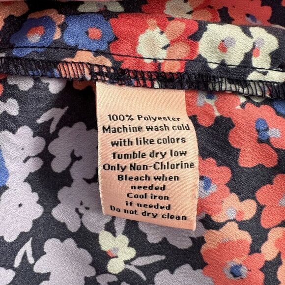 Juicy Couture Pink And Purple Floral Ruffle Sleeveless Blouse Top Size Small - Picture 7 of 8